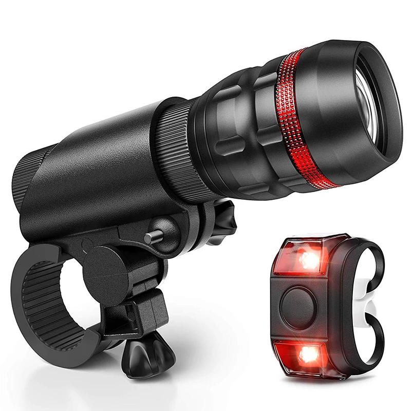 

SYRNBOEU Bike LED Cycling Front Light Bike lights Lamp Torch Waterproof With Free Taillight Bicycle Accessories