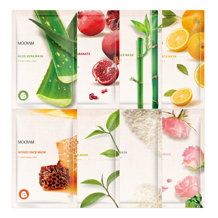 

OEM ODM high Quantity Facial Mask Face Rose Fruit Extract Beauty Facial sheet masks private label