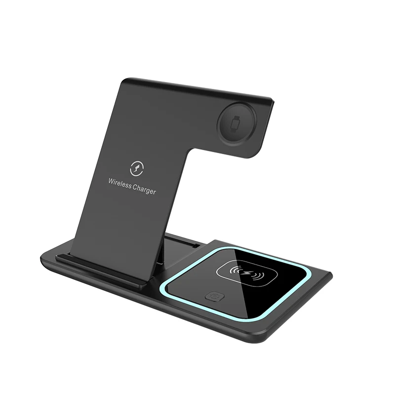 

Dropship Factory Sale Wireless Phone Mobile Charger 3 In 1 Fast Wireless Charger for all QI cellphone iwatch airpods
