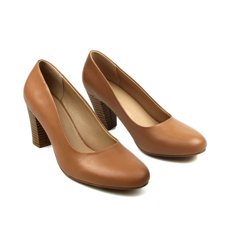 

OEM ODM Luxury Designer Party Bridal Wedding Stripper Platform Ladies Block Heels Formal Shoes Pumps Women High Heels Shoes, Brown