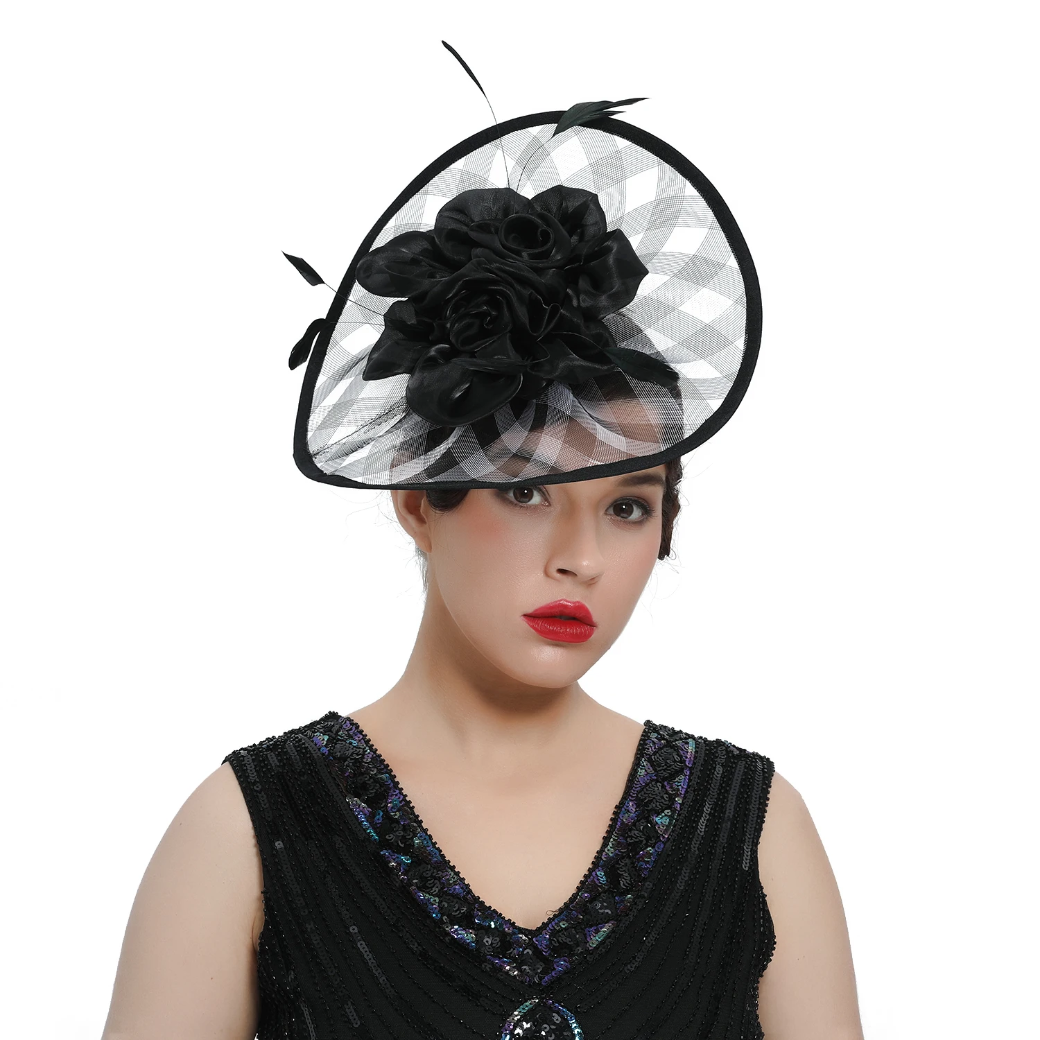 

New Celebration Fascinators Hats Fashion Sinamay Church Hat Wedding Hair Accessories Sun Hat for Women ladies
