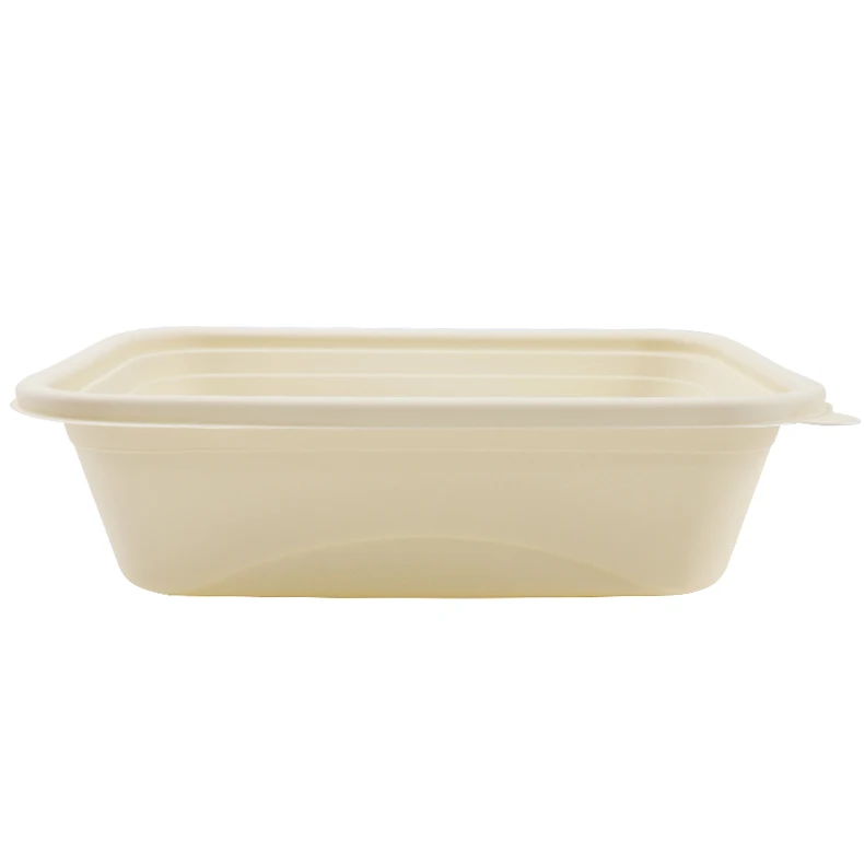 

Hot sale lunch boxes bento leakproof disposable biodegradable container food with clear lid corn strach meal containers