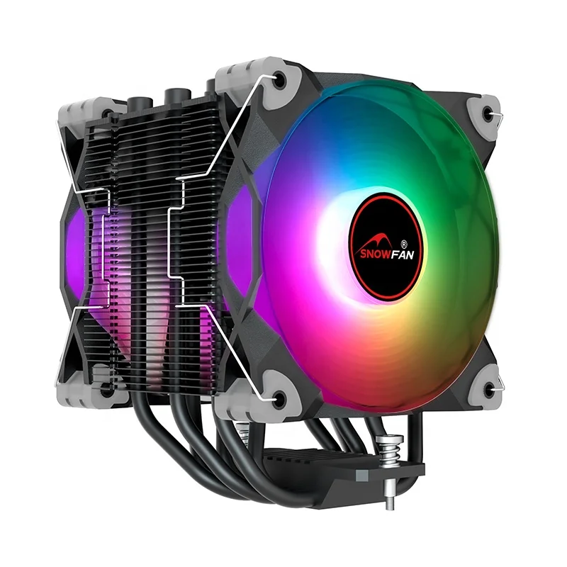 

Premium CPU Cooler 120mm RGB fans Cooling Cooler Silent Computer PC Gaming case 6 heatpipes Cpu Air Cooler For I7 Intel RGB AMD, Black