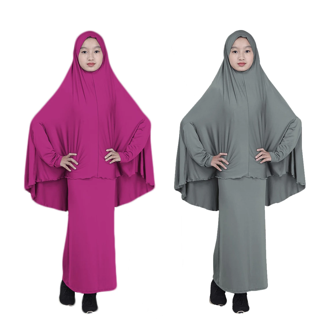 

2020 High quality 8 colors available prayer dress kids jilbab kids muslim clothing, 11 colors