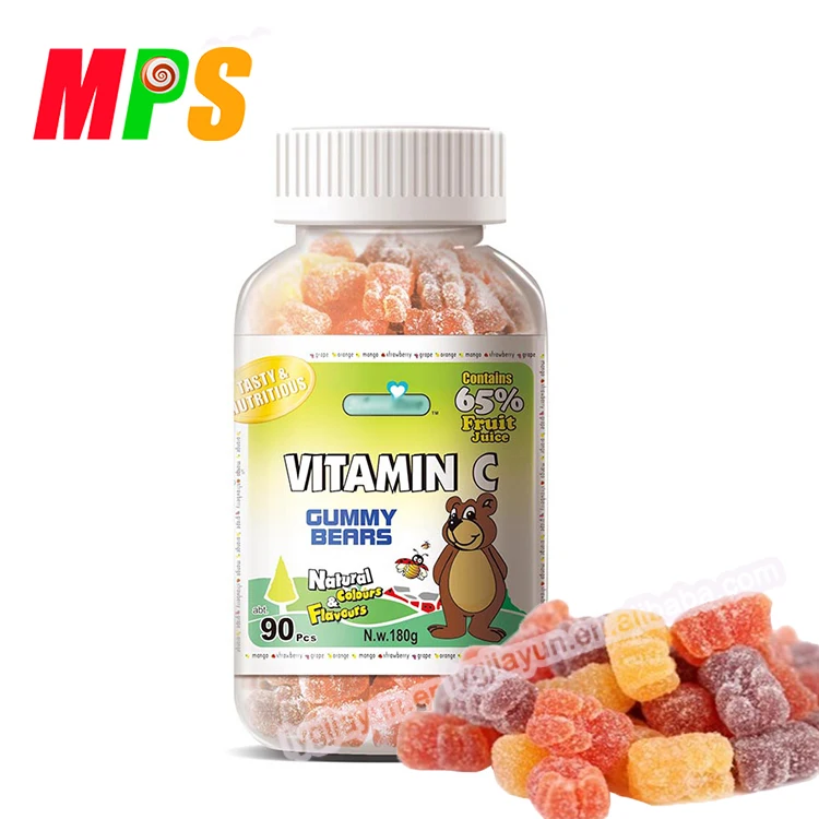 180g Natural Vitamin C Gummies Bear Contains 65 Fruit Juice Provides