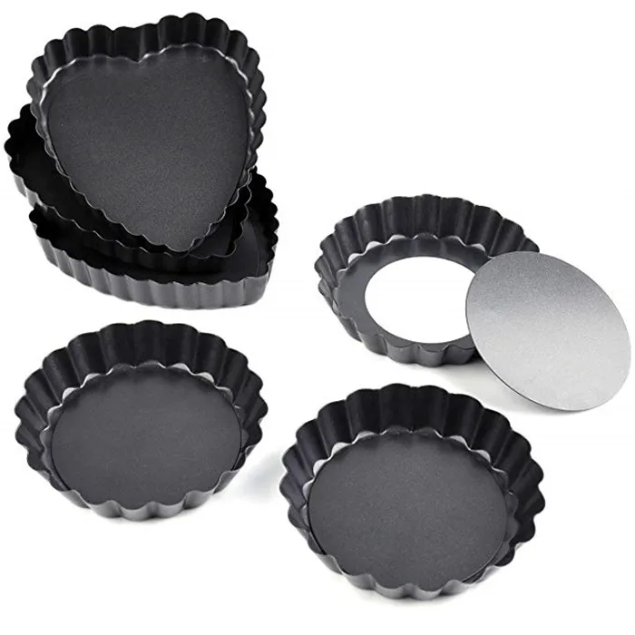 Quiche Pans Tart Pie Mold Round And Heartshaped Mini Tart Pans With