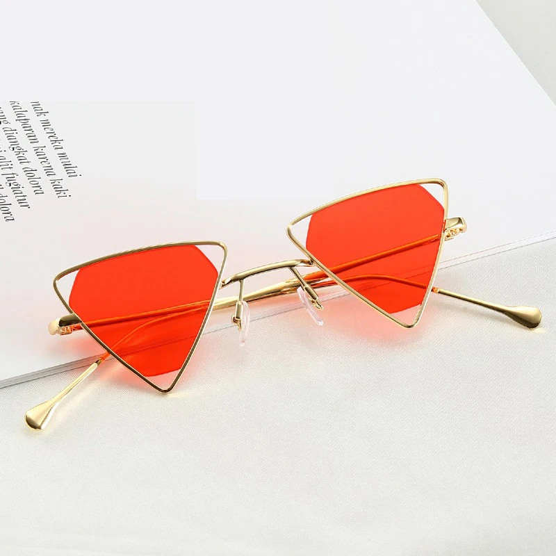 

New Arrivals High Quality Steampunk Sunglasses Hollow Triangle Sunglasses