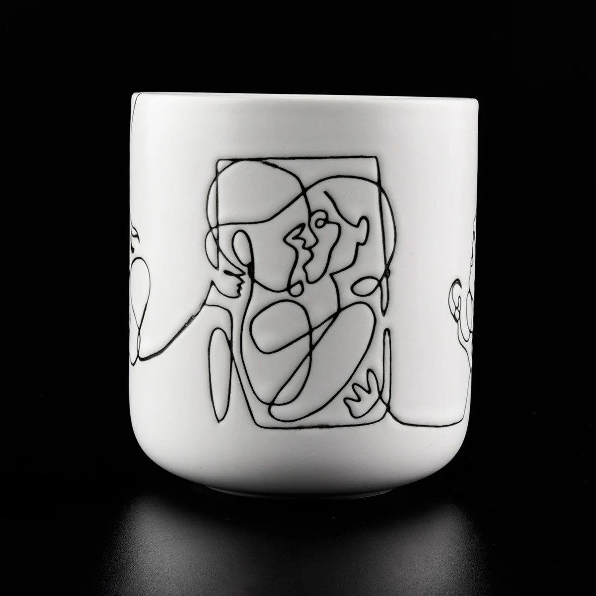 10oz matte white ceramic candle jars for Christmas