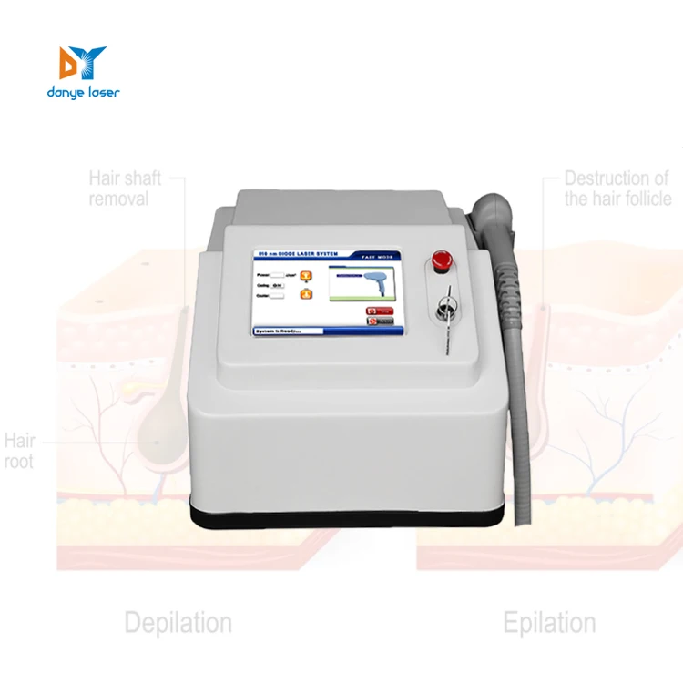 

Guangzhou danye factory competitive mini portable shr 808nm diode laser hair removal machine, White+black