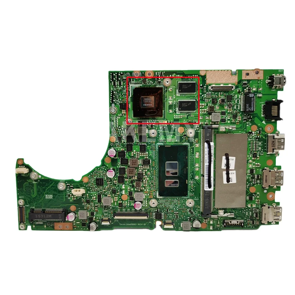 

K401UQ Laptop motherboard V2G GPU I3 I5 I7 CPU 4GB 8GB RAM for ASUS K401UB K401U A401U K401UQ K401UQK mainboard motherboard
