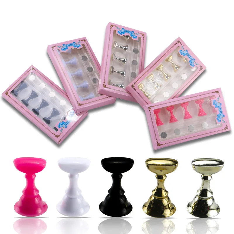 

Hot Sale Magnetic Manicure Holder False Nail Tip Display Magnet Chess False Nail Tips Display Stand Holder Set, 5 colors