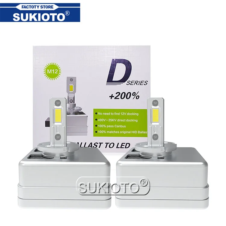 

SUKIOTO 1 Set D5S D8S LED Headlight Bulb 90W High Bright D1S D3S LED Canbus Auto Headlamp D2S D2R D4R D4S Car Light LED Lamps