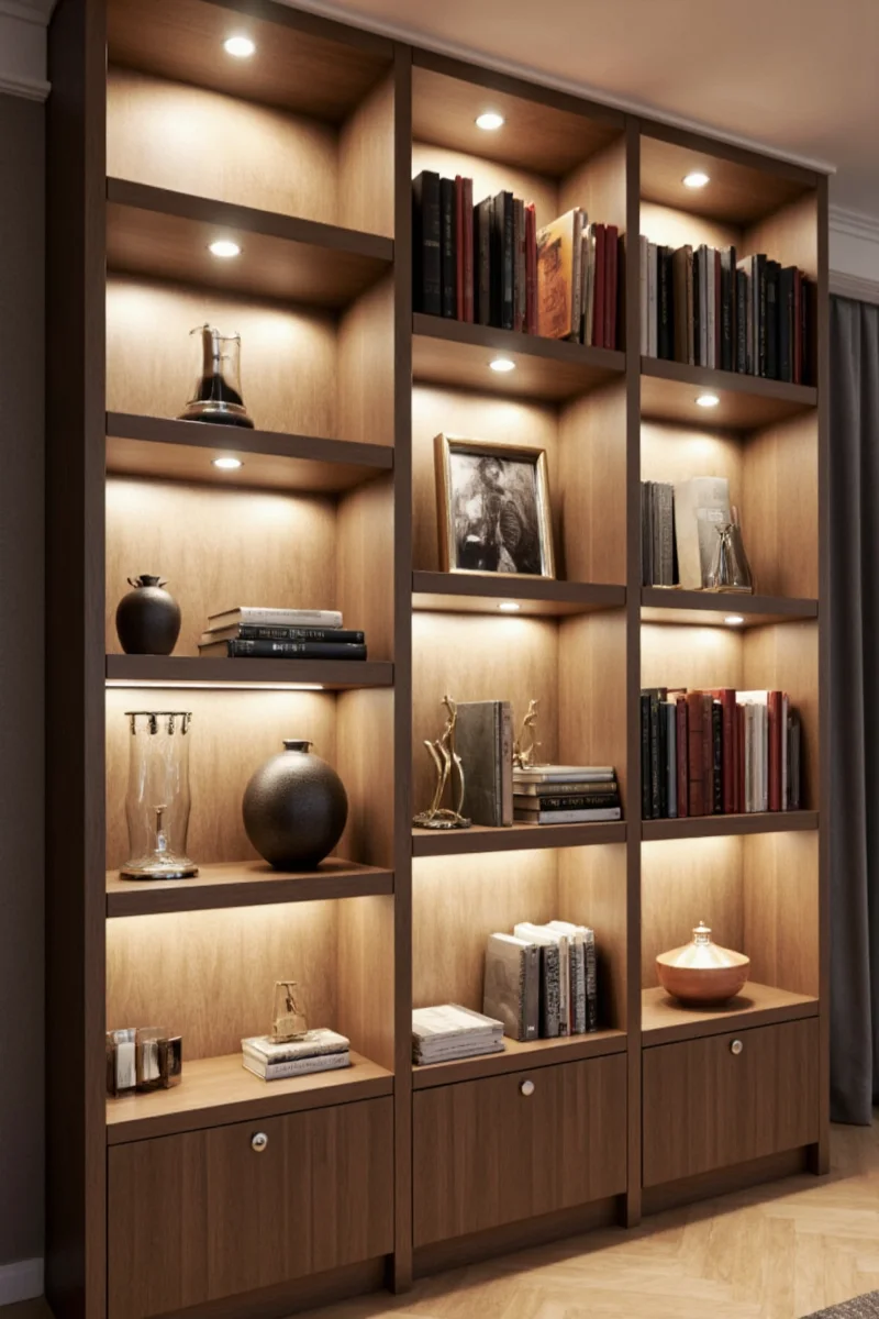 DIY Lighted Bookshelf Project