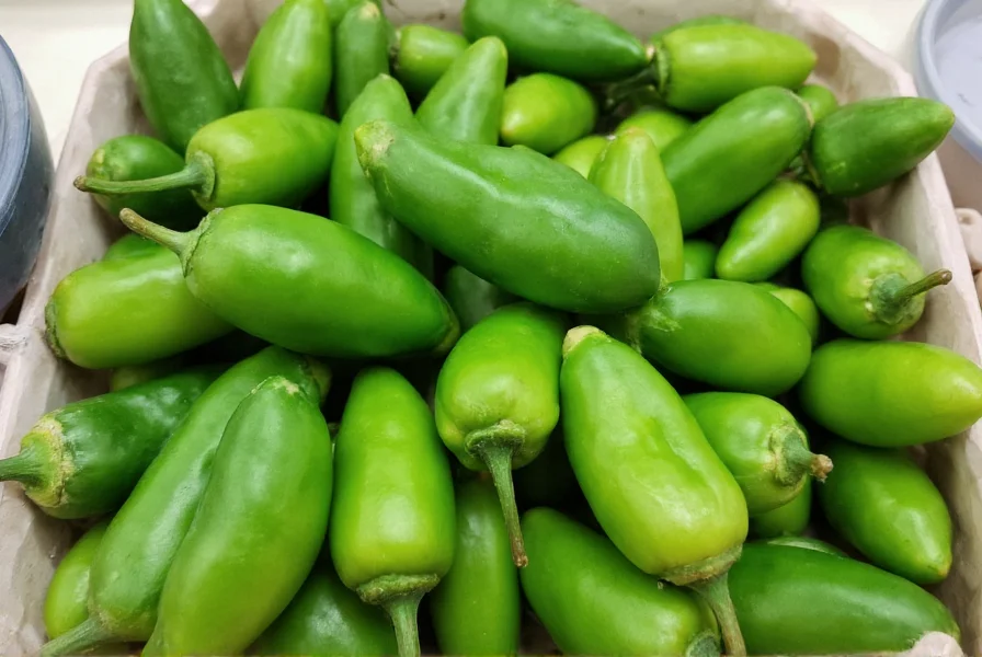 Close-up comparison of green and red jalapeño peppers showing heat variation based on ripeness