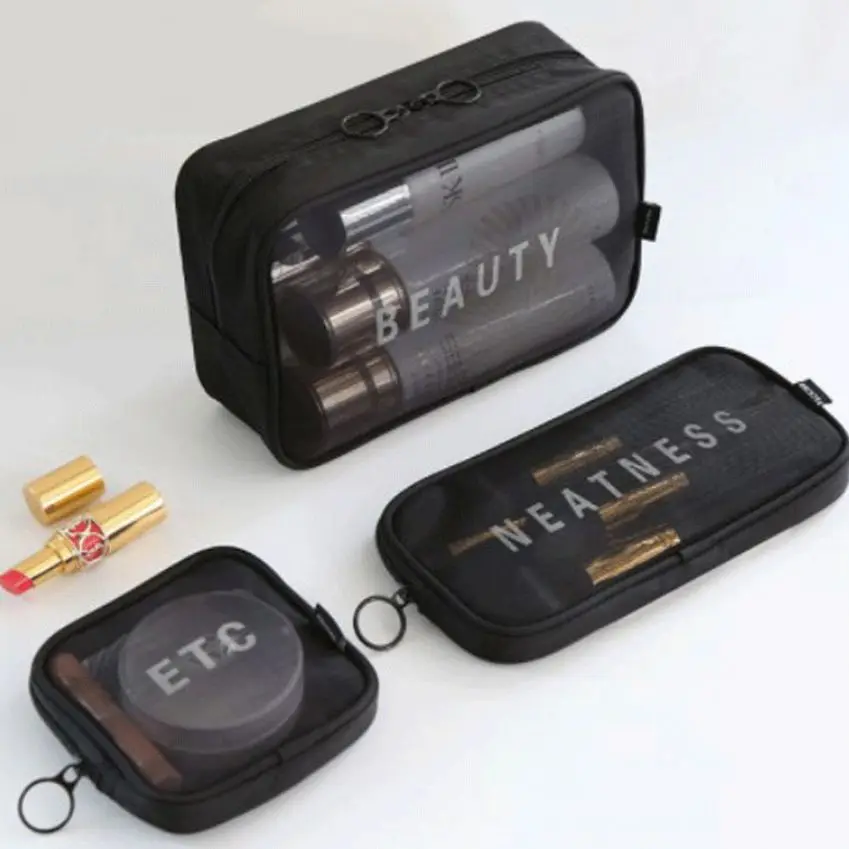 

Factory Travel Mesh Digital Makeup Wash Change Card Storage Wholesale Toiletry Pack Cosmetic Bag