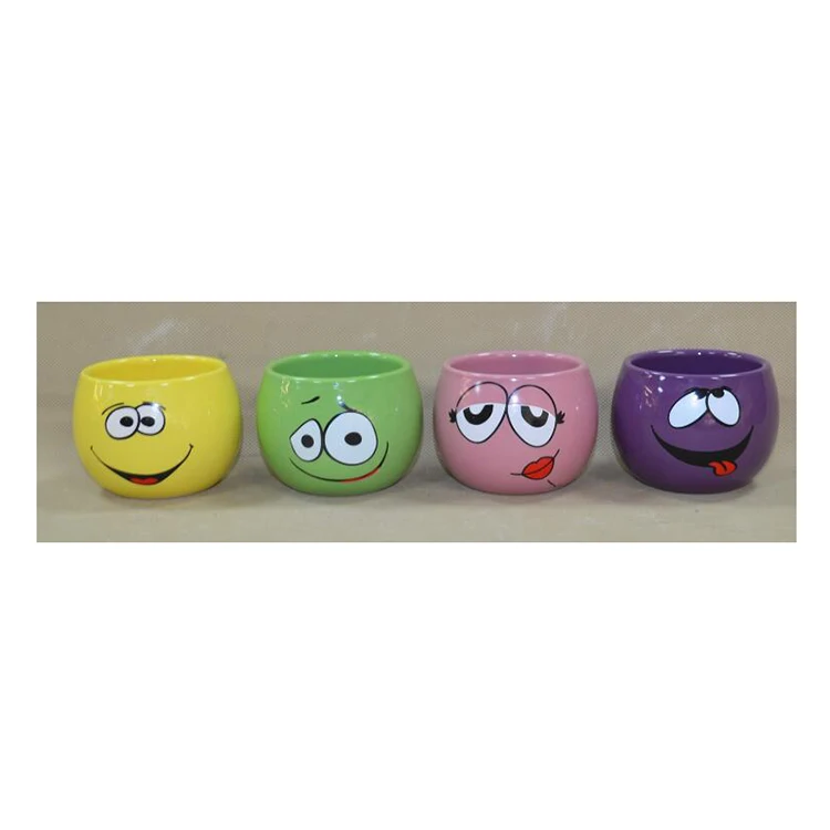

Hot Sale Cute Round Shape Magnetic Ceramic Flowerpot Planter, As photo