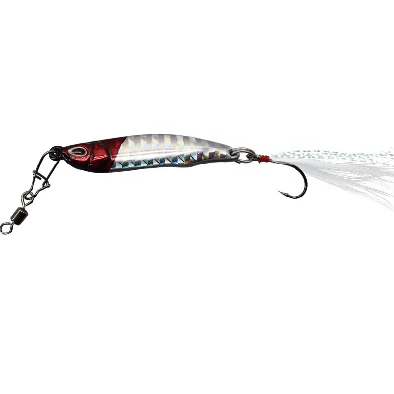 

Factory sell tremor bait VIB fish metal jig S-type lead fish bait lead metal jigging lure with blood hook, 5 colors