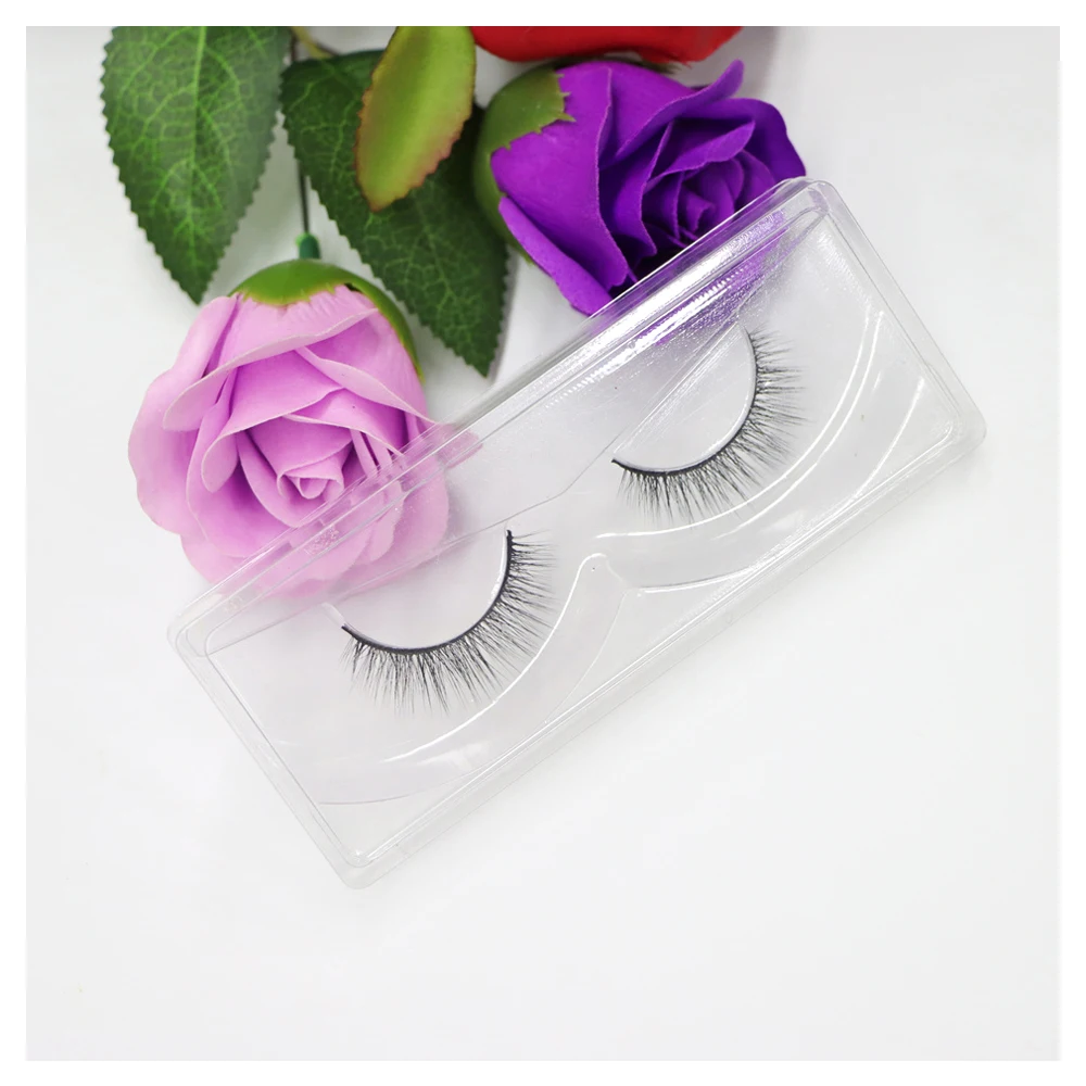 

Fashion Style Faux 3D 18mm Mink Lash Faux Eyelash Soft And Fluffy Eyelashes, Natural black