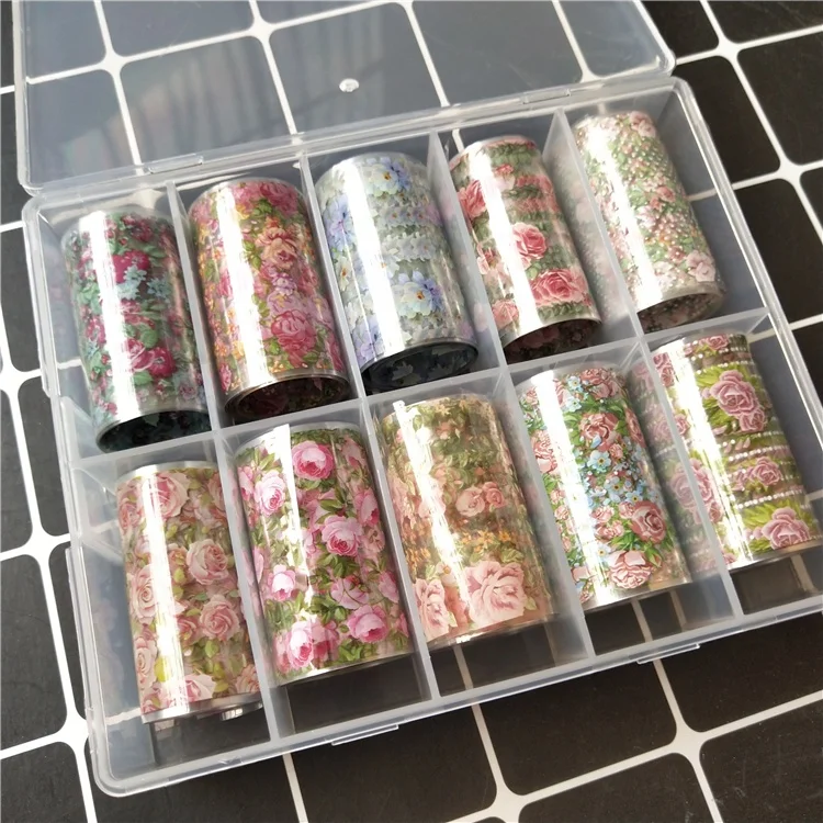 

Hot Selling Product Flower Pattern Transparent Nail Art Foil Nail Art Sticker for Nail Art Decoration