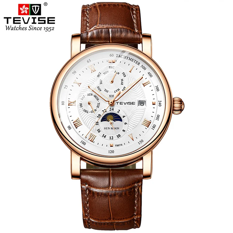 

Custom Logo Watches Men Luxury Brand Automatic Wristwatch Waterproof Mens Watches In Wristwatches 3ATM, Optional