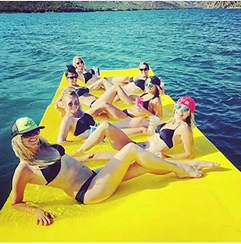 

Water blanket water floating bed pad water blanket viewseaborne the softest swimming pool floating mat Drop shipping from USA, Yellow,green, blue, gray or customized