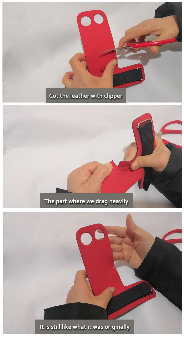 Microfibre leather gymnastics fingerless hand grips for cross fit