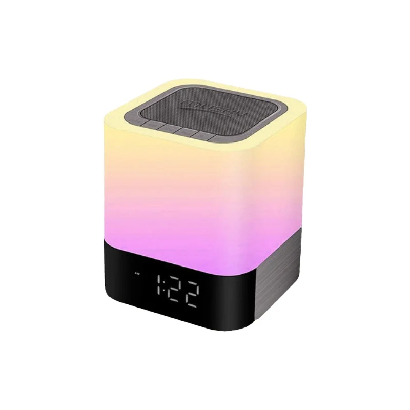 

2021 Hot Sale Touch Alarm clock LED light Lamp Wireless Speaker home theatre system, Customized