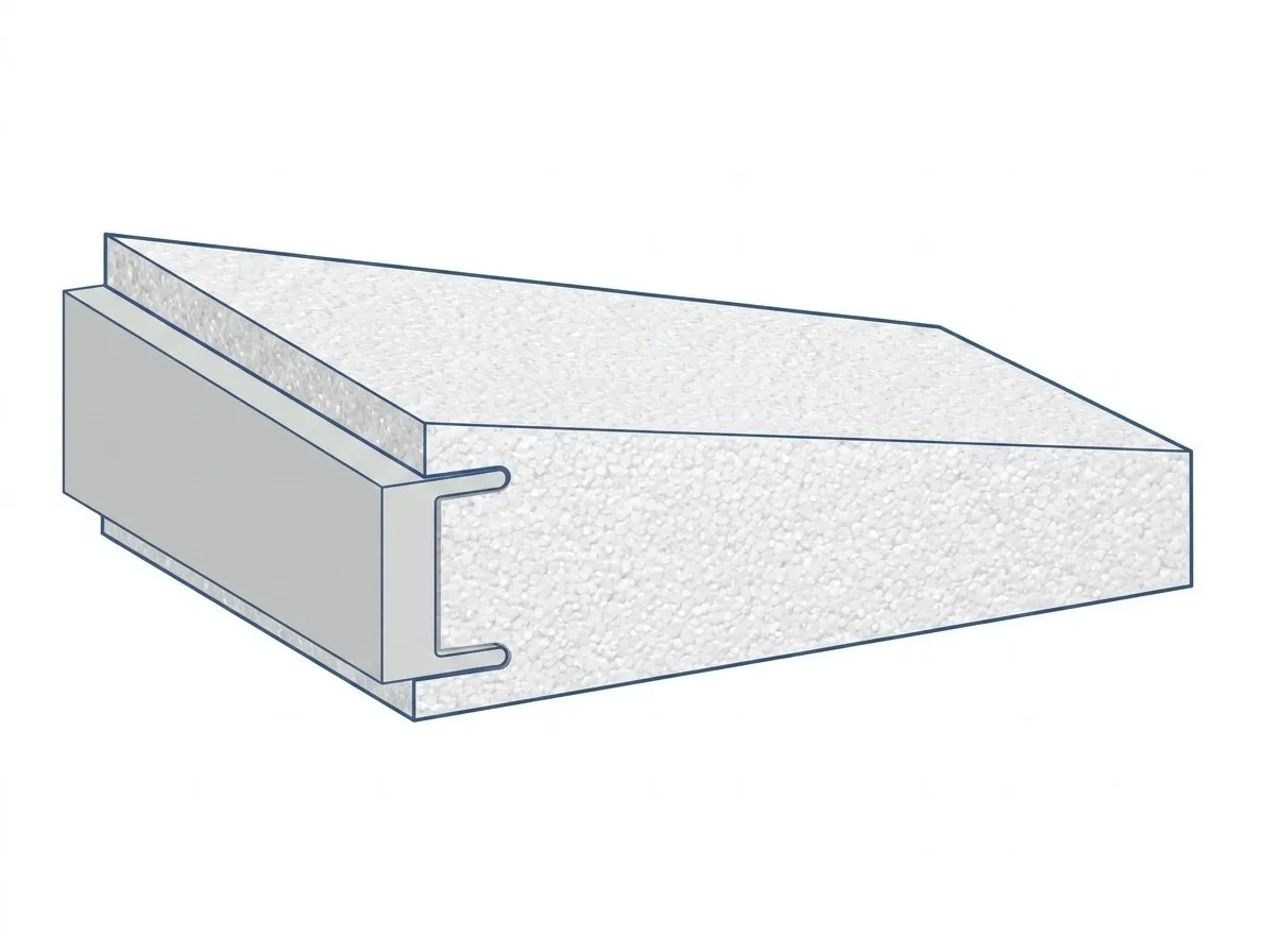 Tapered foam core design of a spa cover, thicker in the centre and thinner at the edge