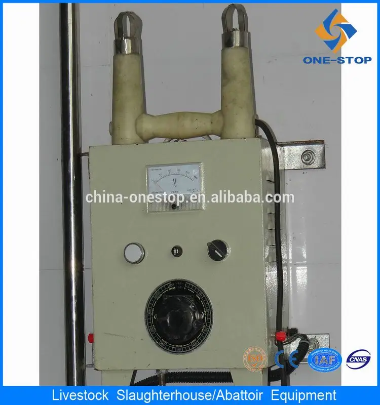 Pig manual electric stunning machine for pig slaughterhouse