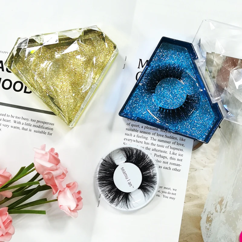 

Wholesale vendor 100% 25mm mink eyelash with private custom packaging