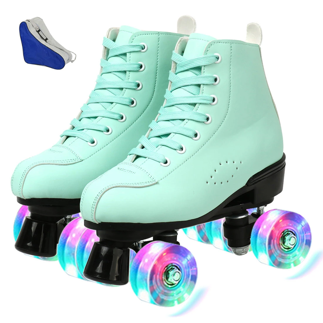 

quad roller skate wholesale for unisex PU Leather lighting Plastic Cement printed 557010
