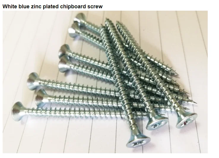 Tianjin Din 7962 Yellow Color Zinc Plated High Quality Chipboard Screw ...