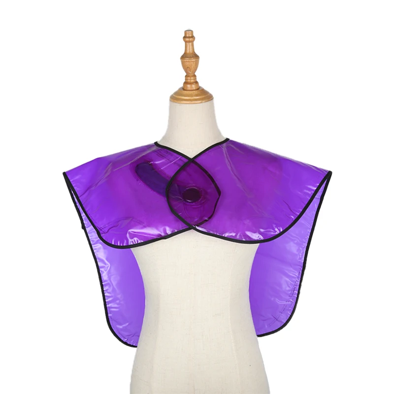 

Multi function hair dye shawl high quality PVC Barber shop hairdressing coloring shawl, Transparency