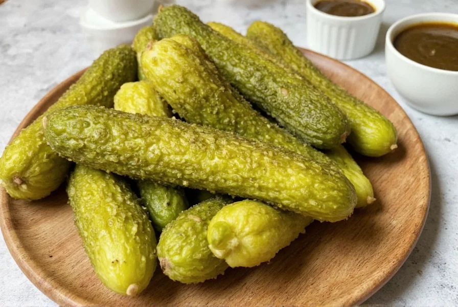 Crunchy dill pickle slice close-up