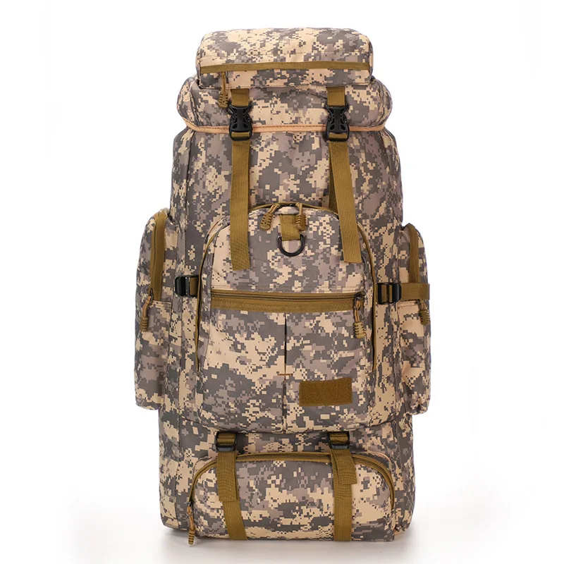 

2021 hot sale Oxford cloth high capacity camo hiking bag men's outdoor sports 75 litre backpack mountain backpack bags, Pictures
