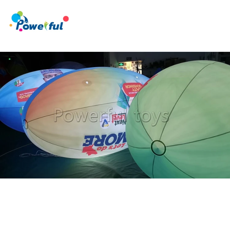 Inflatable Lighting Advertising Blimps LED Flying Giant Helium Airplane with Logo
