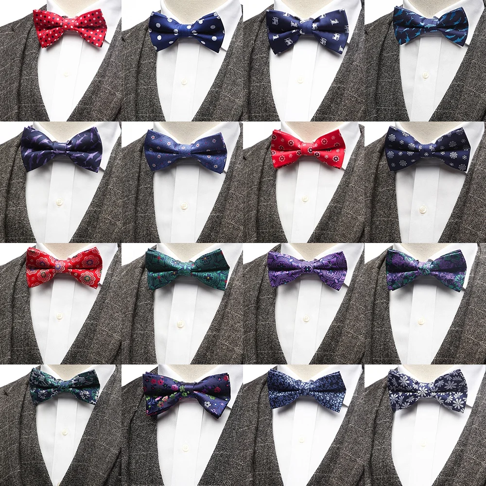 

Men's Bow Tie and Black Bow Ties for Groom Party Accessories Dots Flower Bowtie Business Wedding Bowknot Dot Blue Accessories