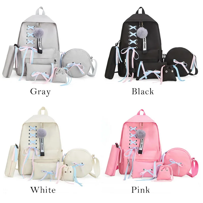 Wholesale 4pcs/set Women School Backpacks For Teenagers Girls Student