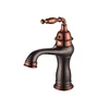 Bobao Top Selling Single Diamond Handle Rose Gold And Black Stone Marble Bathroom Faucet