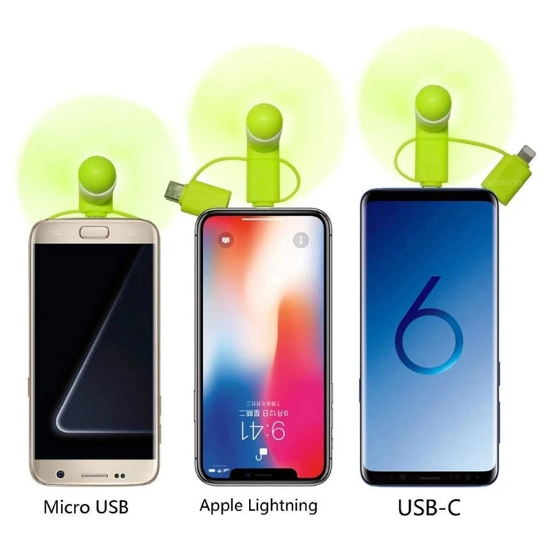 New Arrival 3 In 1 USB Mobile Phone Mini Fan Mini Portable Type-C Mobile Phone Fan For iPhone Air Cooling Android Fan.jpg