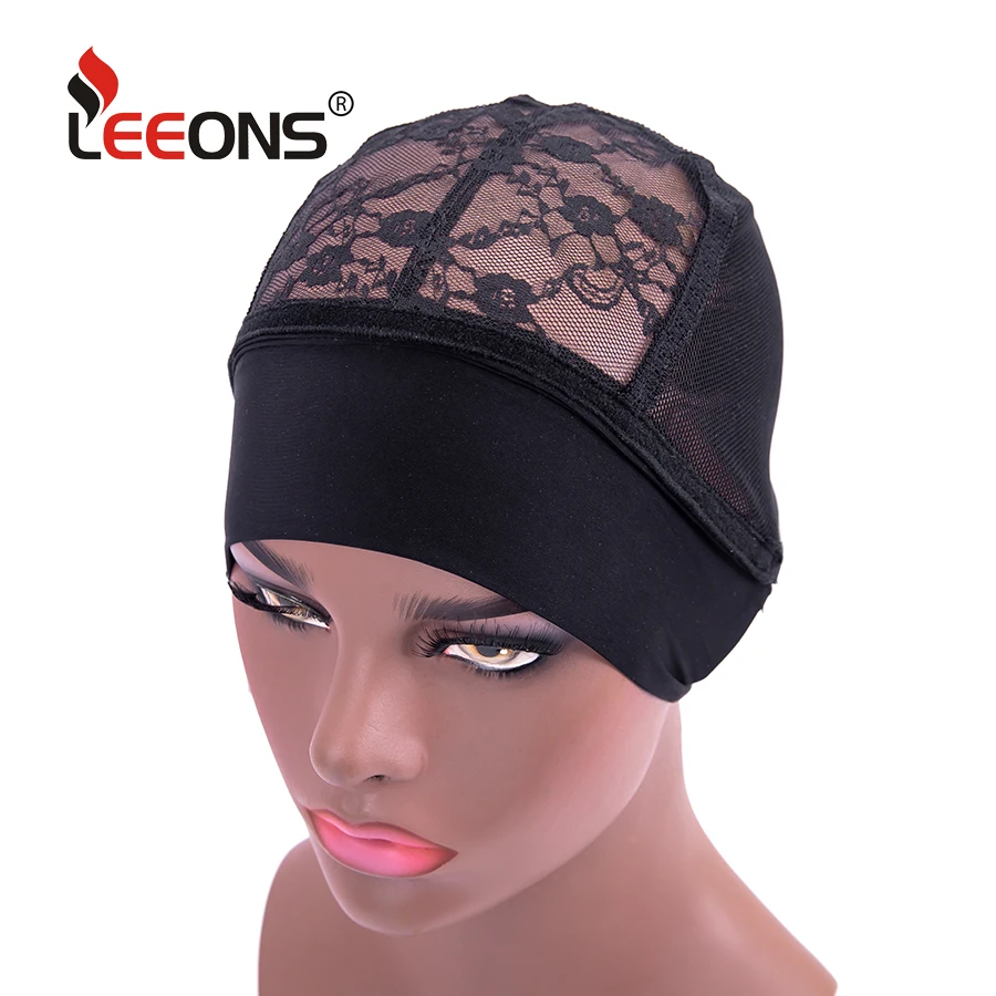 

Leeons New Arrival Lace Dome Caps Headband Wig Cap With Adjustable Weaving Wig Caps For Making Wigs