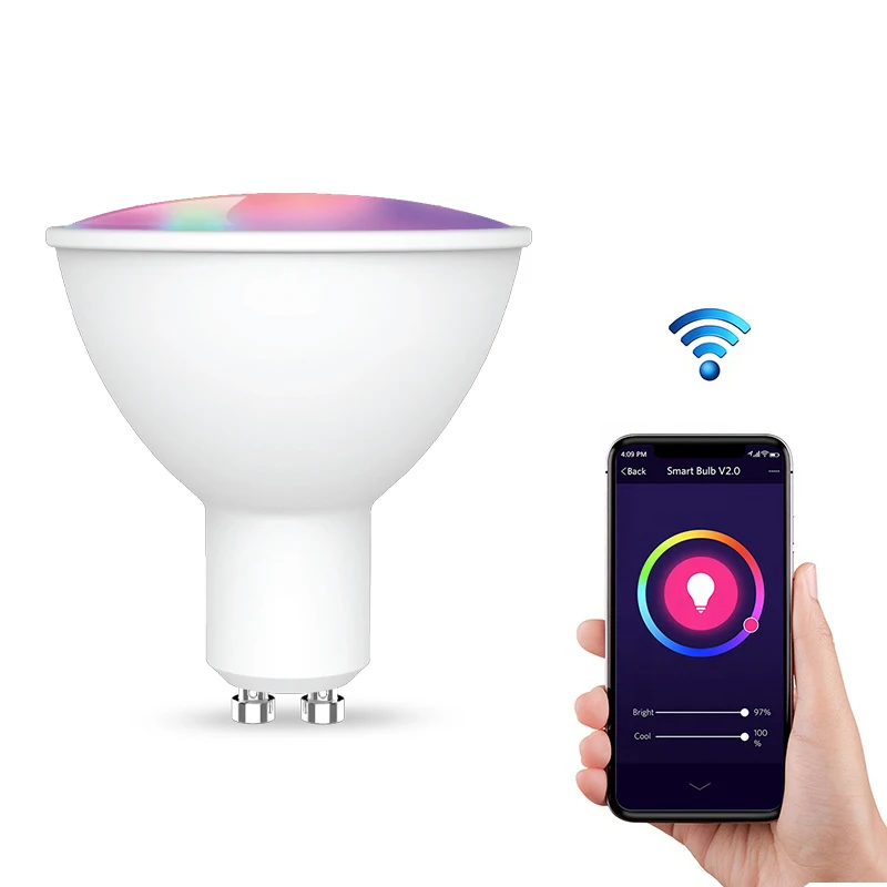 

LOHAS LED Smart Bulb RGB+CCT 5W GU10 LED Spotlight LED Smart WiFi Bulb With Tuya Smart APP/Google Home/Alexa