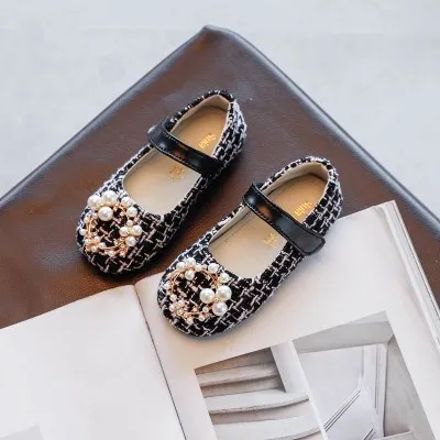 

2020 Fashion Hot Selling Flat Pink Princess Kids Girls Children's Dress Shoes, Pink/white/black