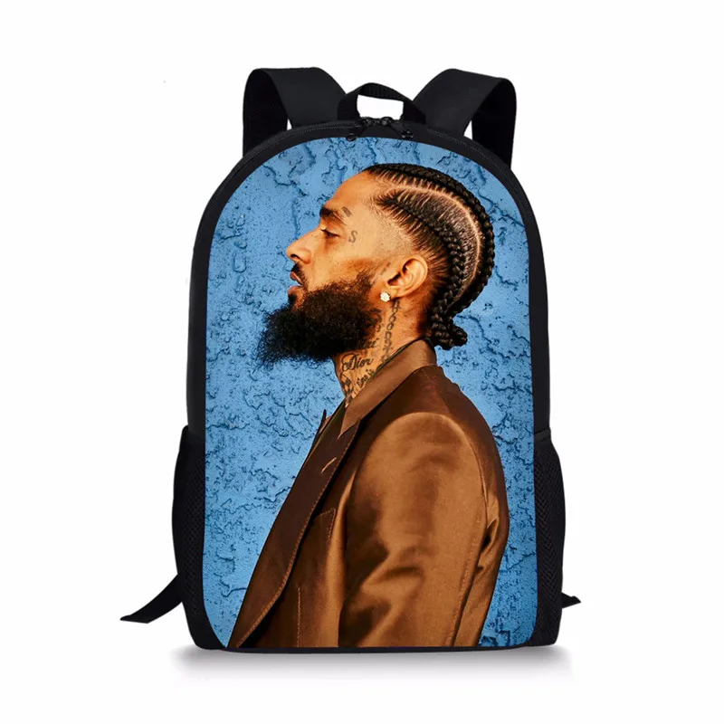 

Nipsey Hussle Art Custom Print Teenage Mochilas Rucksack Backpack Kids Bookbags School Bags, Customized