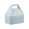 custom fancy pattern printed corrugated cake take away box with handles