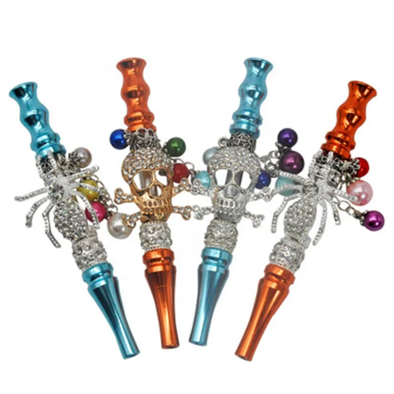 

Metal Pendant Diamond Smoking Pipe Detachable Recycle Filtration Weed Pipe, Random