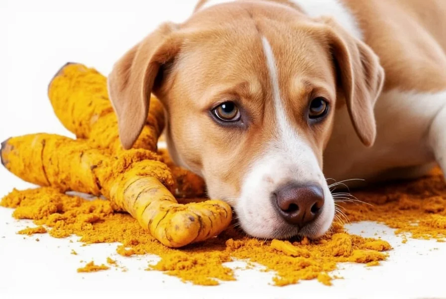 Golden turmeric powder mixed with coconut oil for dog supplements