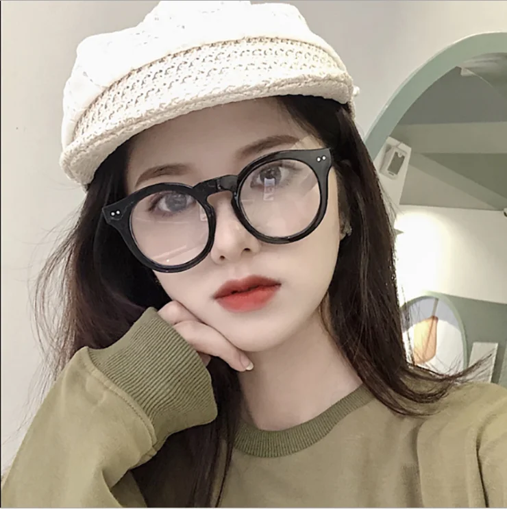 

[RTS] RENNES computer glasses Women's new trend big frame transparent flat glasses PC outdoor wild optical glasses, Customize color