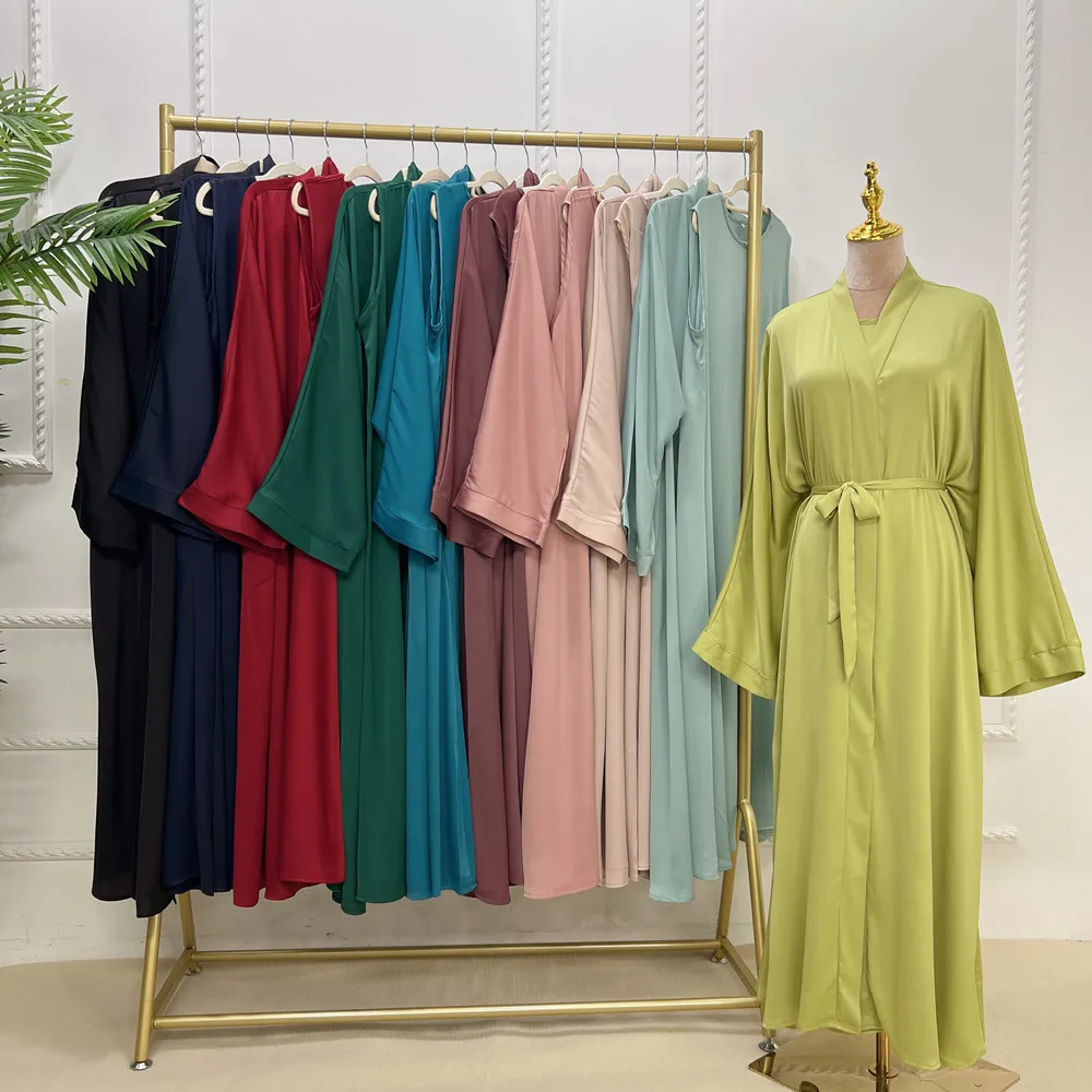 

Newest abaya dubai 2023 solid color women Abaya Muslim dresses soft open abaya