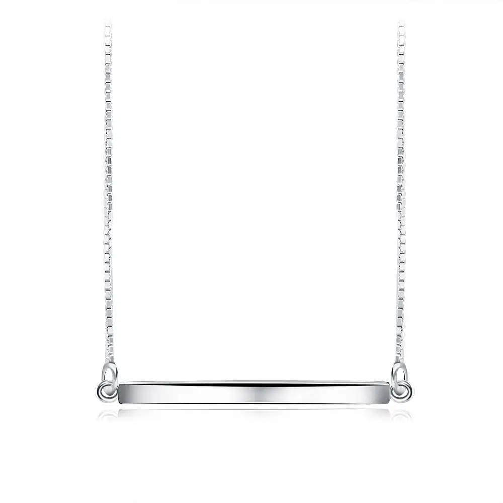 

RINNTIN SN09 Unique Jewelry Silver925 Necklace Bar Necklace Bar Jewelry for Women Necklace